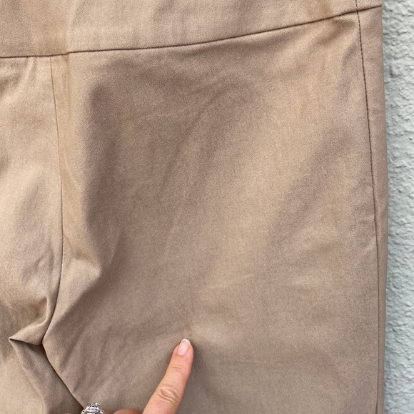 NIC + ZOE 2P tan Wonderstretch pull-on straight leg trousers - Picture 5 of 6